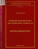 Luận văn Thạc sĩ Kinh doanh và Quản lý: Định hướng chiến lược kinh doanh cho Công ty cổ phần Xây dựng số 1 giai đoạn 2015-2020