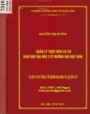 Luận văn Thạc sĩ Kinh doanh và quản lý: Quản lý thực hiện dự án Giáo dục đại học 2 ở trường Đại học Vinh