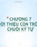 Giới thiệu con trỏ và chuỗi ký tự