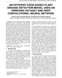 An efficient Edge-based plant disease detection model uses an enriched dataset and deep convolutional neural network