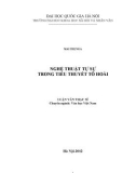 uận văn Thạc sĩ Văn học: Nghệ thuật tự sự trong tiểu thuyết Tô Hoài