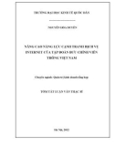 Tóm tắt Luận văn Thạc sĩ Quản trị kinh doanh: Nâng cao năng lực cạnh tranh dịch vụ Internet của Tập đoàn Bưu chính Viễn thông Việt Nam