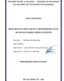 PHD dissertation sumary: Research on the use of ULSD biodiesel fuel blend on marine diesel engines