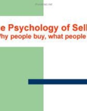 Bài thuyết trình The Psychology of Selling: Why people buy, what people buy