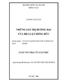 Tóm tắt luận văn Thạc sĩ Luật học: Những giá trị đương đại của bộ luật Hồng Đức