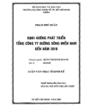 Luận văn Thạc sĩ Kinh tế: Định hướng phát triển Tổng công ty Đường sông miền Nam đến năm 2010