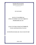 Luận văn Thạc sĩ Quản lý kinh tế: Quản lý tài chính tại Công ty cổ phần Vận tải và Dịch vụ Petrolimex Hà Tây