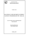 Luận văn Thạc sĩ Quản trị kinh doanh: Quản trị lực lượng bán dịch vụ Internet tại Trung tâm Kinh doanh VNPT - Đắk Lắk