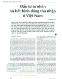 Đầu tư tư nhân và bất bình đẳng thu nhập ở Việt Nam