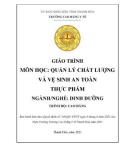 Giáo trình Quản lý chất lượng và vệ sinh an toàn thực phẩm (Ngành: Dinh dưỡng - Trình độ: Cao đẳng) - Trường Cao đẳng Y tế Thanh Hoá