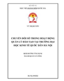 Đề án tốt nghiệp Quản lý công: Tăng cường chuyển đổi số trong hoạt động đào tạo của trường đại học Kinh tế Quốc dân Hà Nội