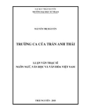 Luận văn Thạc sĩ Ngôn ngữ văn học và Văn học Việt Nam: Trường ca của Trần Anh Thái