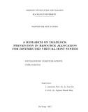 Summary of dissertation Computer science: A research on deadlock prevention in resource allocation for distributed virtual host system