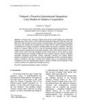 Vietnam’s Proactive International Integration: Case Studies in Defence Cooperation