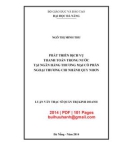 Luận văn Thạc sĩ Quản trị kinh doanh: Phát triển dịch vụ thanh toán trong nước tại Ngân hàng thương mại cổ phần Ngoại thương chi nhánh Quy Nhơn