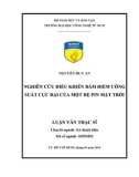 Luận văn Thạc sĩ Kỹ thuật: Nghiên cứu điều khiển bám điểm công suất cực đại của một hệ pin mặt trời