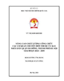 Đề án tốt nghiệp Quản lý công: Nâng cao chất lượng công chức các cơ quan chuyên môn thuộc Ủy ban nhân dân quận Hà Đông, thành phố Hà Nội giai đoạn 2024-2030