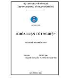 Khoá luận tốt nghiệp: Hoàn thiện công tác kế toán nguyên vật liệu, công cụ dụng cụ tại công ty cổ phần lai dắt và vận tải cảng Hải Phòng