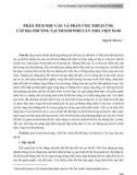 Phân tích nhu cầu và phản ứng thích ứng cấp địa phương tại thành phố Cần Thơ, Việt Nam