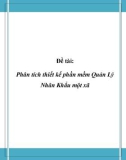 Đồ án tốt nghiệp - Phân tích thiết kế hệ thống - Phân tích thiết kế phần mềm Quản Lý Nhân Khẩu một xã