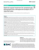 Optimal surgical treatment for paratesticular leiomyosarcoma: Retrospective analysis of 217 reported cases