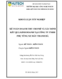 Khóa luận tốt nghiệp: Kế toán doanh thu chi phí và xác định kết quả kinh doanh tại Công ty TNHH phụ tùng xe máy Thanh Hà