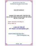 Luận án Tiến sĩ Kỹ thuật cơ khí động lực: Nghiên cứu giảm phát thải độc hại của xe máy bằng phương pháp sấy nóng bộ xử lý khí thải