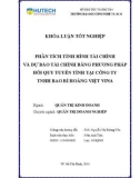 Khóa luận tốt nghiệp: Phân tích tình hình tài chính và dự báo tài chính bằng phương pháp hồi quy tuyến tính tại Công ty TNHH bao bì Hoàng Việt Vina