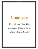 Luận văn: Kết quả hoạt động kinh doanh của Công ty Dược phẩm b/braun Hà nội