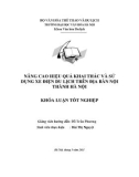 Tóm tắt Khóa luận tốt nghiệp khoa Văn hóa du lịch: Nâng cao hiệu quả khai thác và sử dụng xe điện du lịch trên địa bàn nội thành Hà Nội