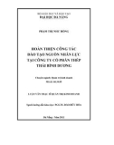 Luận văn Thạc sĩ Quản trị kinh doanh: Hoàn thiện công tác đào tạo nguồn nhân lực tại Công ty cổ phần thép Thái Bình Dương
