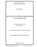 Luận văn Thạc sĩ Ngôn ngữ và Văn hóa Việt Nam: Truyện ngắn Nguyễn Khải thời kì đổi mới từ góc nhìn văn hóa