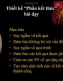 Thiết kế phần kết thúc bài dạy