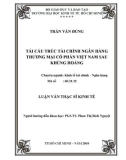 Luận văn Thạc sĩ Kinh tế: Tái cấu trúc tài chính ngân hàng thương mại cổ phần Việt Nam sau khủng hoảng