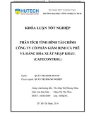 Khóa luận tốt nghiệp: Phân tích tình hình tài chính Công ty Cổ phần Giám định cà phê và hàng hóa xuất nhập khẩu (Cafecontrol)