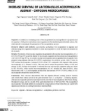 Nâng cao khả năng sống sót của Lactobacillus acidophilus trong vi nang alginat-chitosan