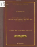 Luận văn Thạc sĩ Kinh doanh và quản lý: Hoàn thiện quản lý bán hàng tại Công ty cổ phần Đại lý Long Biên Ford giai đoạn 2013-2015