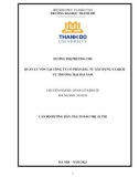 Luận văn Thạc sĩ Quản lý kinh tế: Quản lý vốn tại Công ty cổ phần Đầu tư xây dựng và dịch vụ thương mại Hải Nam