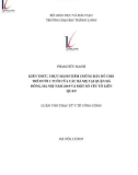 Tóm tắt luận văn Thạc sĩ Y tế công cộng: Kiến thức, thực hành tiêm chủng đầy đủ cho trẻ dưới 1 tuổi của các bà mẹ tại quận Hà Đông, Hà Nội năm 2019 và một số yếu tố liên quan