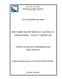 Luận văn Thạc sĩ Quản trị kinh doanh: Phát triển nguồn nhân lực tại Công ty cổ phần Dược và Vật tư y tế Đắk Lắk