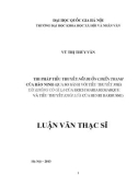 Luận văn Thạc sĩ Văn học: Thi pháp tiểu thuyết Nỗi buồn chiến tranh của Bảo Ninh (qua so sánh với tiểu thuyết Phía tây không có gì lạ của Erich Maria Remarque và tiểu thuyết Khói lửa của Henri Barbusse)