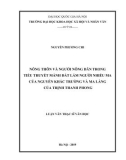 Luận văn Thạc sĩ Văn học: Nông thôn và người nông dân trong tiểu thuyết Mảnh đất lắm người nhiều ma của Nguyễn Khắc Trường và Ma làng của Trịnh Thanh Phong