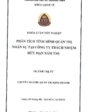 Khóa luận tốt nghiệp Quản trị kinh doanh: Phân tích tình hình quản trị nhân sự tại Công ty trách nhiệm hữu hạn Năm Thu