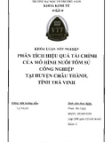 Khóa luận tốt nghiệp Quản trị kinh doanh: Phân tích hiệu quả tài chính của mô hình nuôi tôm sú công nghiệp tại huyện Châu Thành, tỉnh Trà Vinh