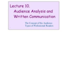 Audience Analysis and Written Communication