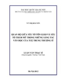 Luận văn Thạc sĩ Văn học: Quan hệ giữa yếu tố tôn giáo và yếu tố thẩm mỹ trong những sáng tác văn học của Tuệ Trung Thượng sĩ