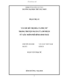 Luận văn Thạc sĩ Văn học Việt Nam: Vấn đề đô thị hóa và phụ nữ trong truyện ngắn của Đỗ Phấn từ góc nhìn phê bình sinh thái