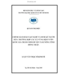 Luận văn Thạc sĩ Kinh tế: Chính sách đào tạo nghề và sinh kế người dân - Trường hợp các xã vùng đệm vườn quốc gia Tràm Chim huyện Tam Nông tỉnh Đồng Tháp