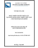 Tóm tắt Luận văn Thạc sĩ Quản trị kinh doanh: Phát triển nguồn nhân lực tại Ngân hàng Phát triển Việt Nam – Chi nhánh Quảng Bình