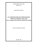 Luận văn Thạc sĩ Luật học: Các tội phạm liên quan đến đánh bạc theo Luật hình sự Việt Nam (trên cơ sở nghiên cứu thực tiễn địa bàn Thành phố Hồ Chí Minh)